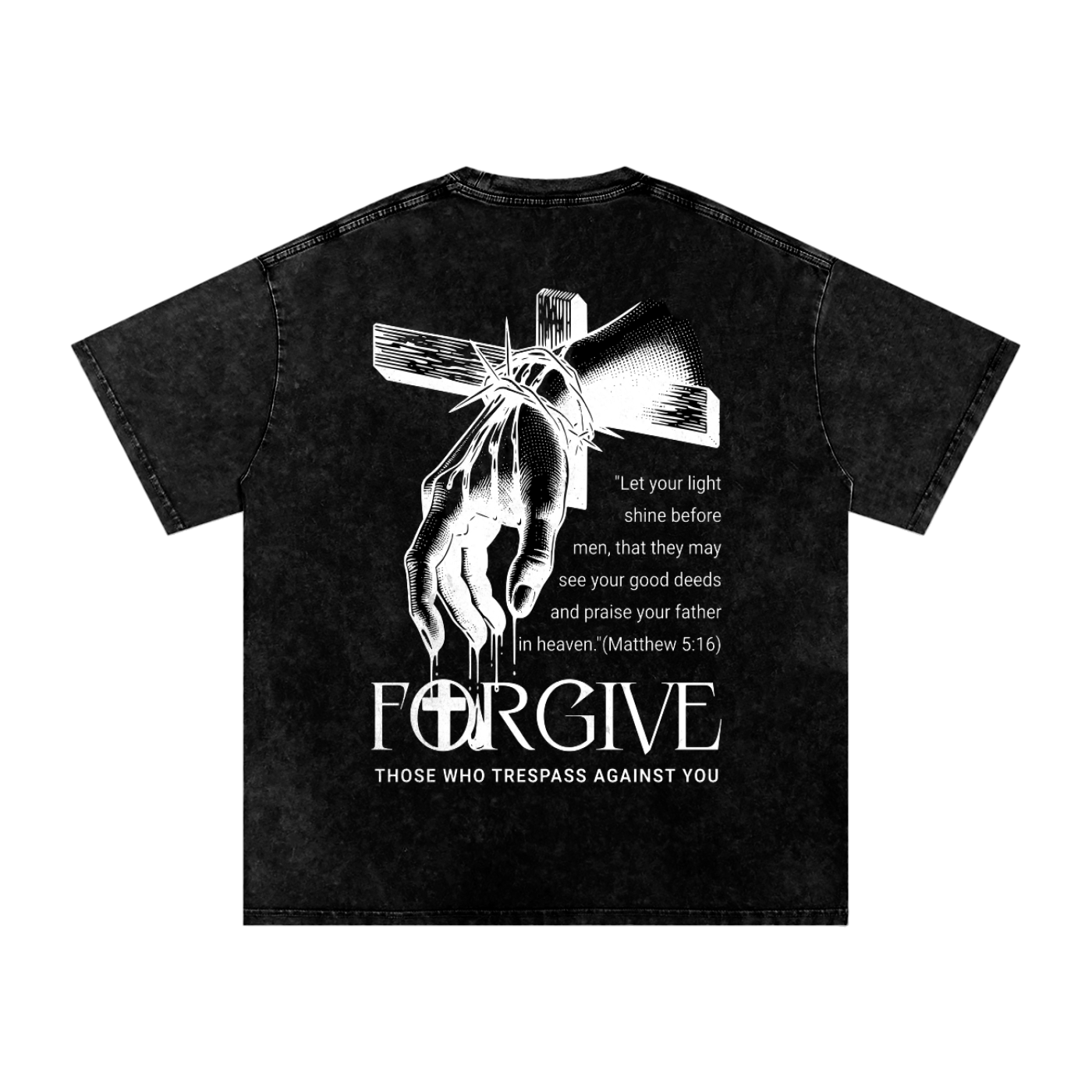 Forgive Washed Vintage Tee – Heavyweight Christian Streetwear - Christian Clothing