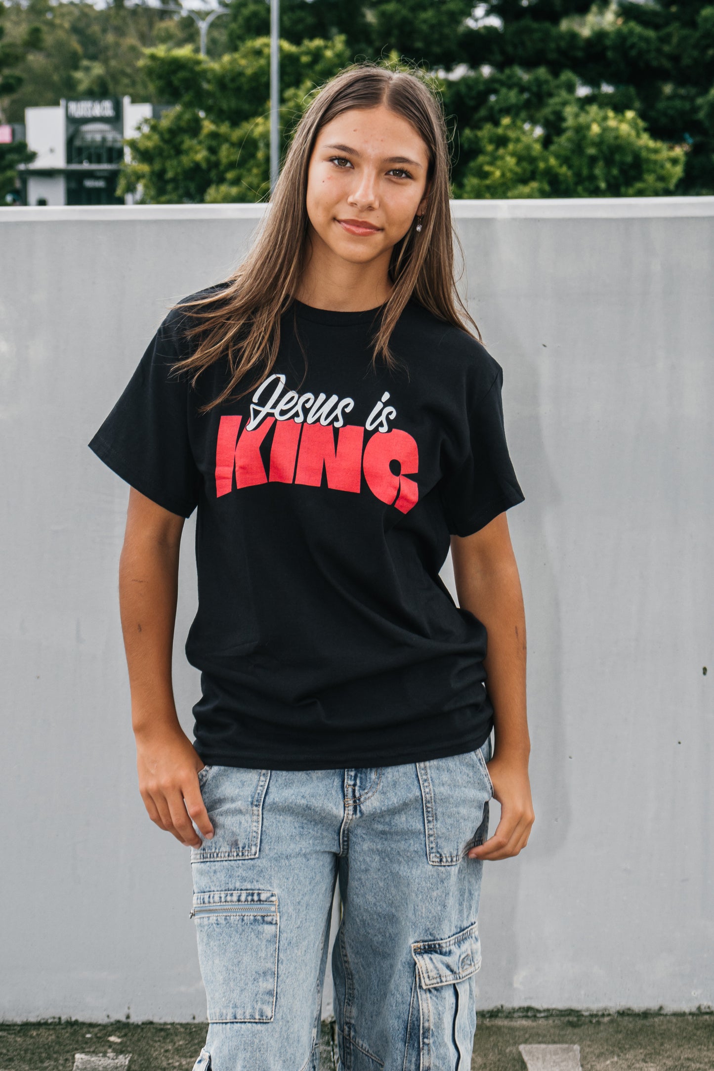 Jesus is king Lightweight Unisex Crewneck T-shirt - Christian T-Shirts
