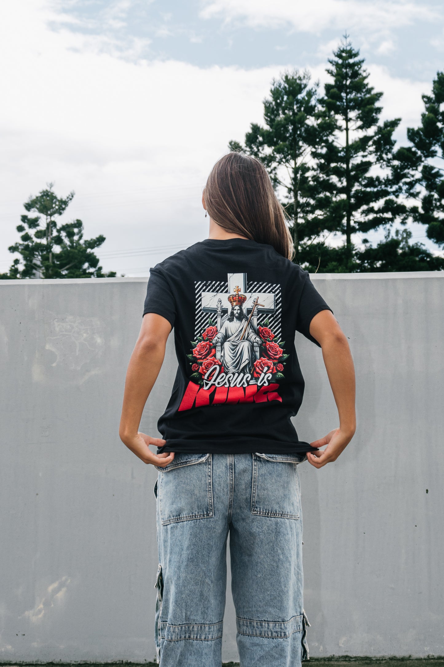 Jesus is king Lightweight Unisex Crewneck T-shirt - Christian T-Shirts