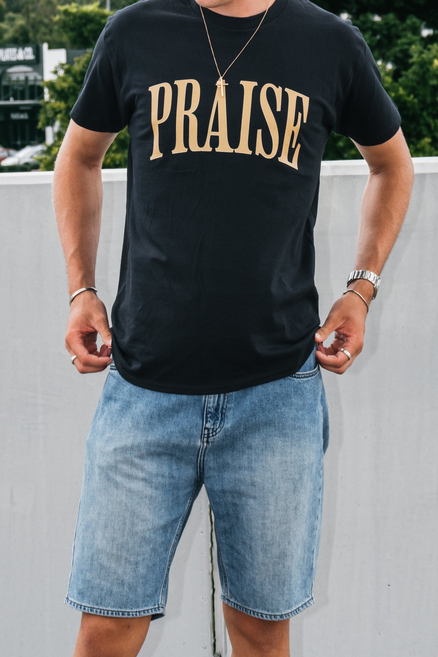 Praise to the king Lightweight Unisex Crewneck T-shirt - Christian T-Shirts