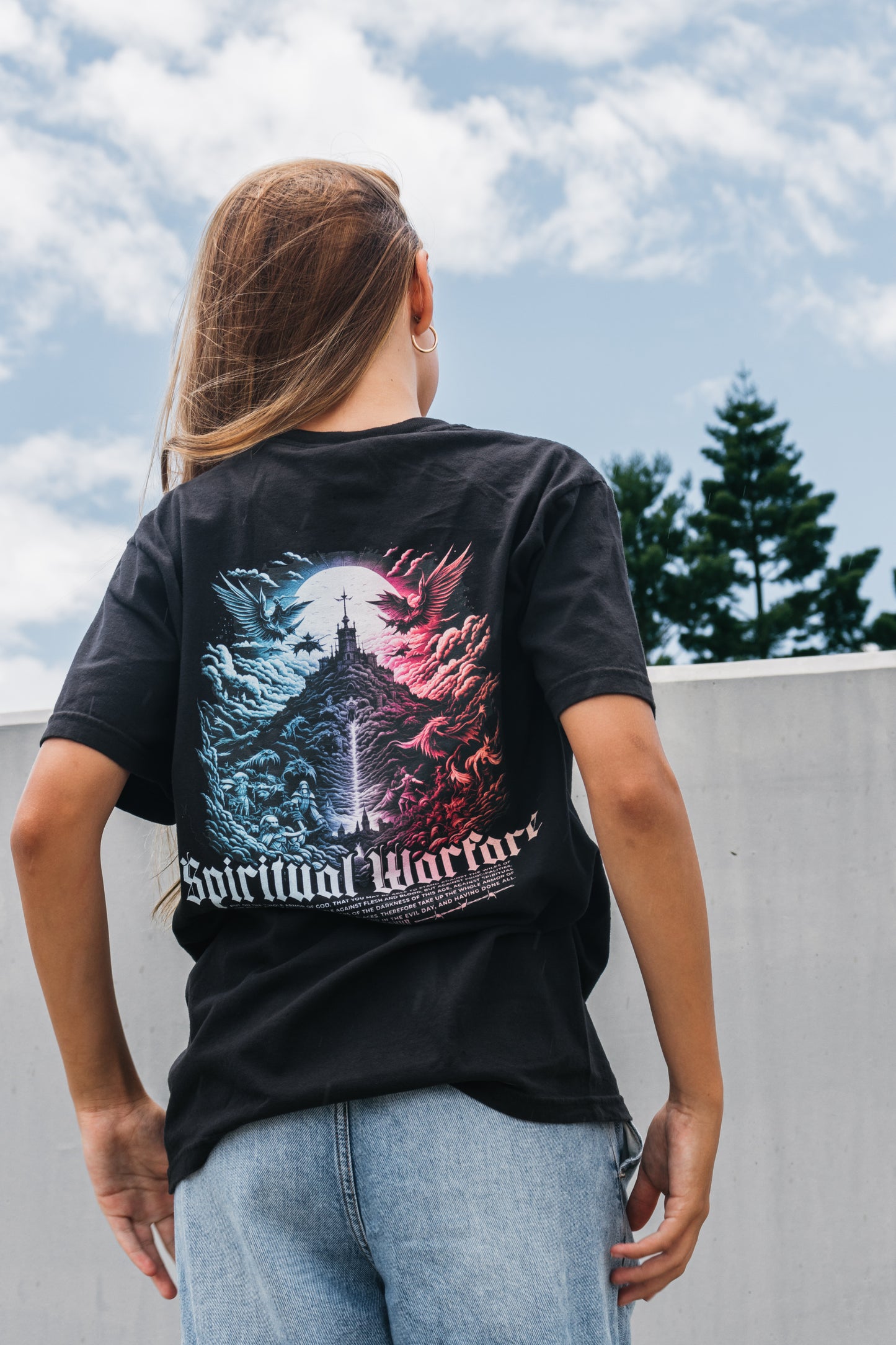 Spiritual Warfare Lightweight Unisex Crewneck T-shirt - Christian T-Shirts