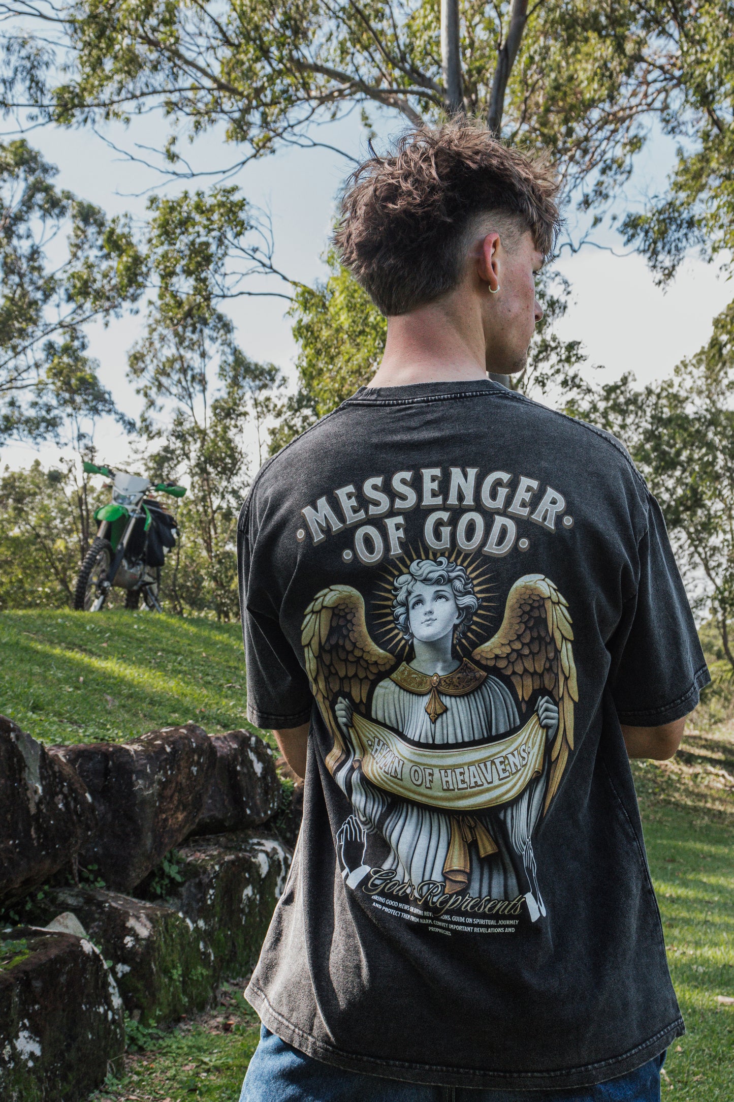 Messenger of God Oversize Snow Washed T-Shirt (MasterLA-Clothing) - Christian T-Shirts