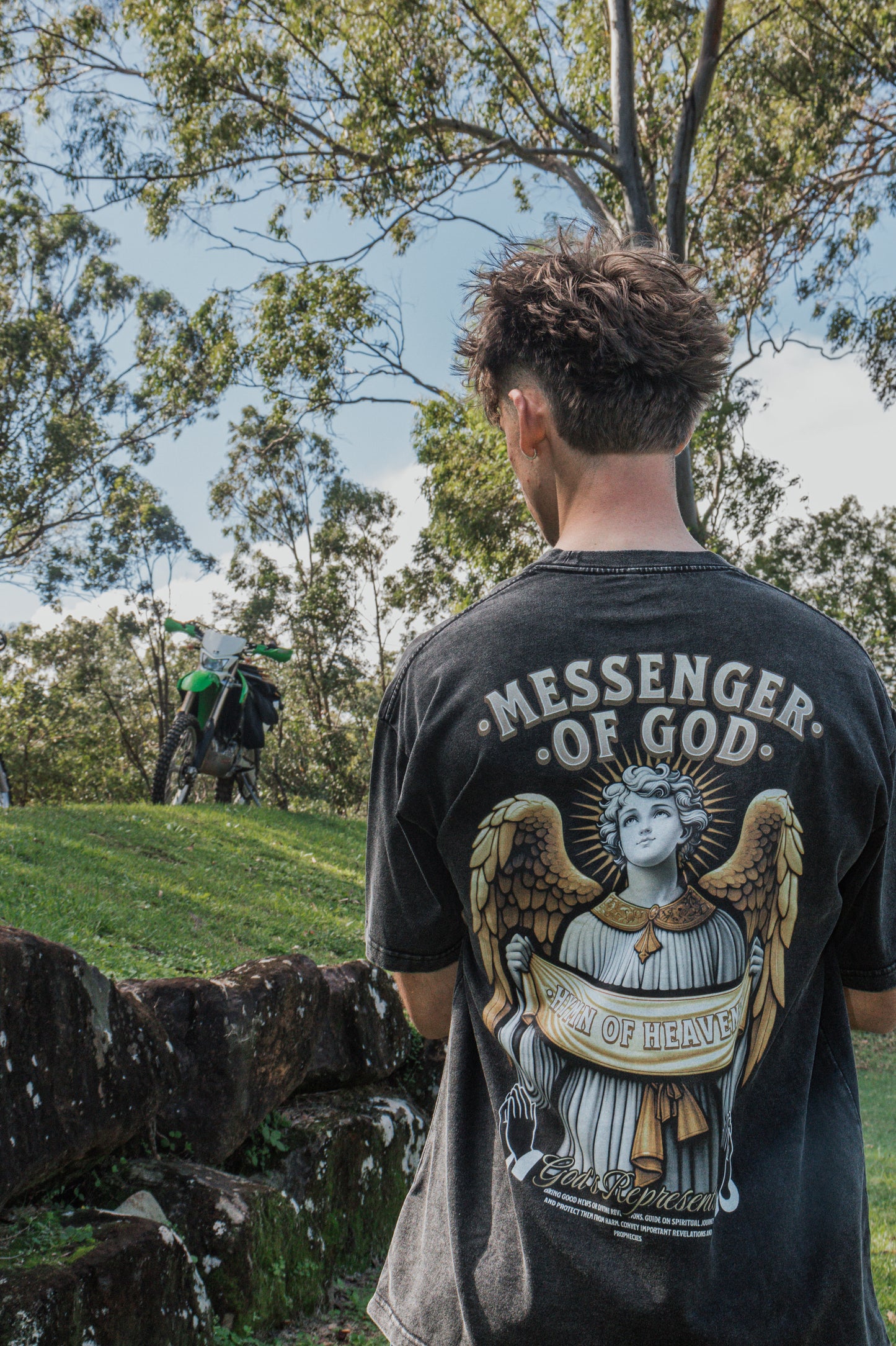 Messenger of God Oversize Snow Washed T-Shirt (MasterLA-Clothing) - Christian T-Shirts