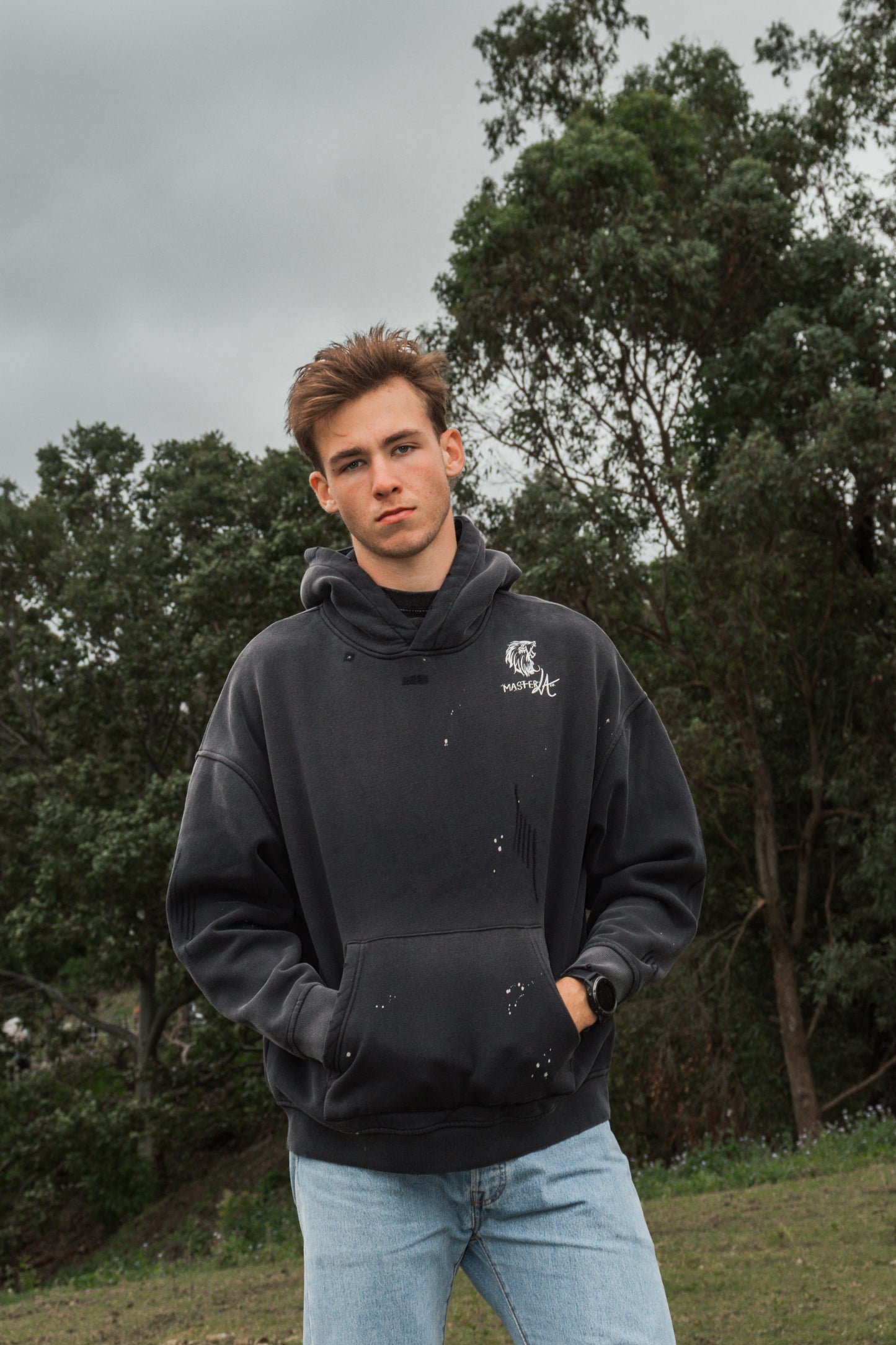 Messiah Wash Frayed Fleece Hoodie - Christian Jumpers
