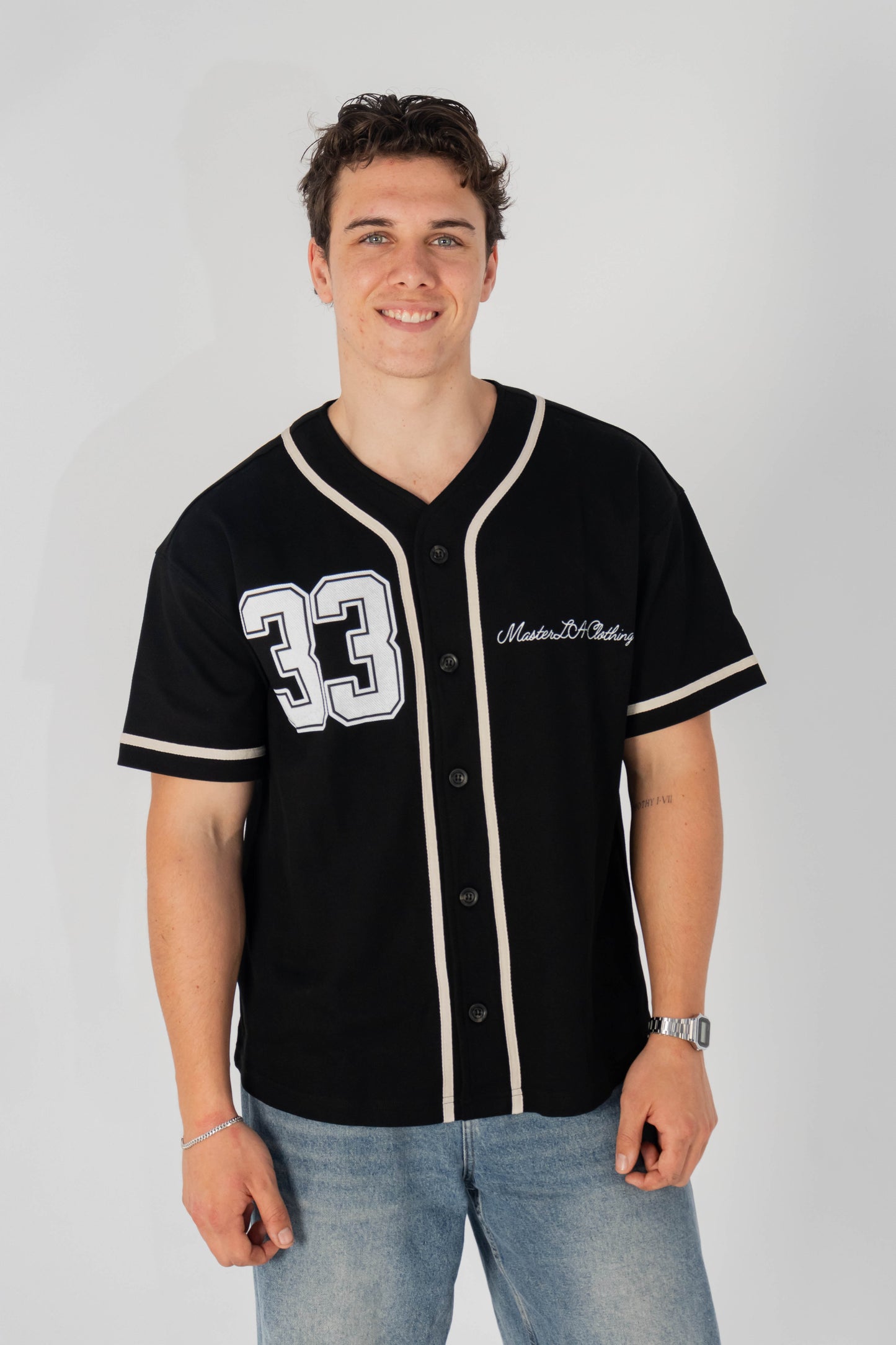 33 Trinity Jersey – Bold Christian Streetwear in Black