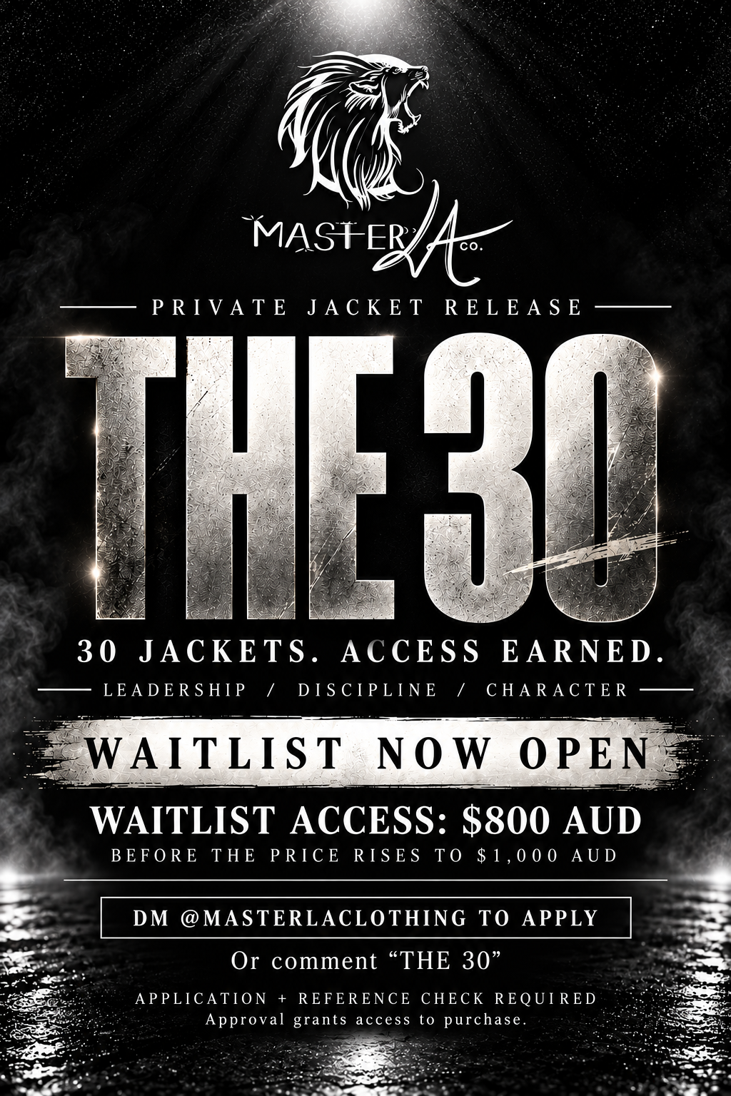 MASTER LA CLOTHING JACKET — THE 30 🔒 PRIVATE WAITLIST NOW OPEN.