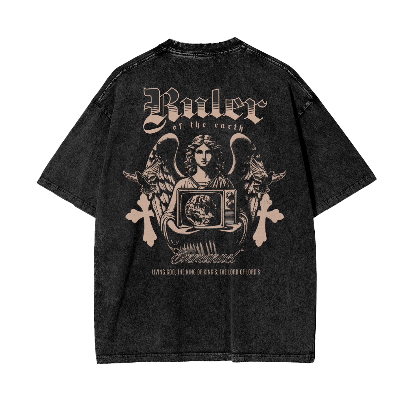 Ruler of the earth Oversize Snow Washed T-Shirt - Christian T-Shirts
