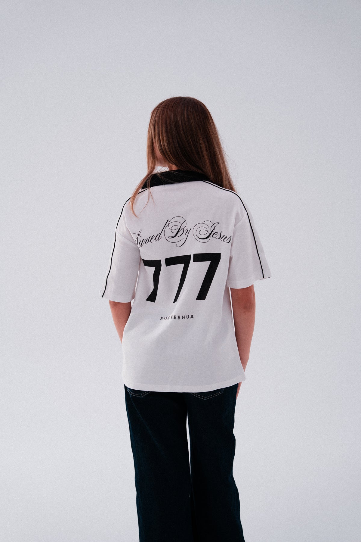 Saved By Jesus Tee Collar tee (White)