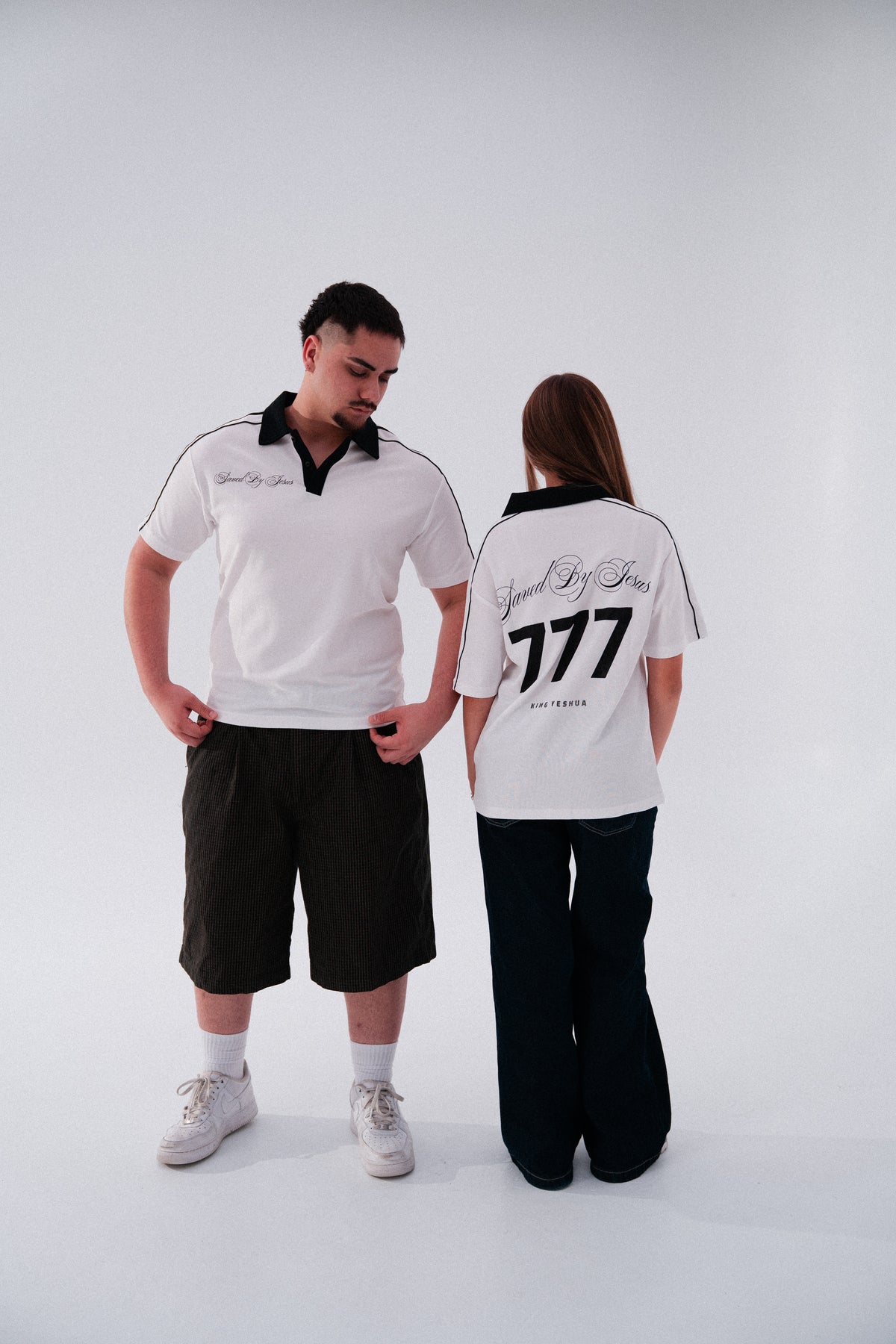 Saved By Jesus Tee Collar tee (White)