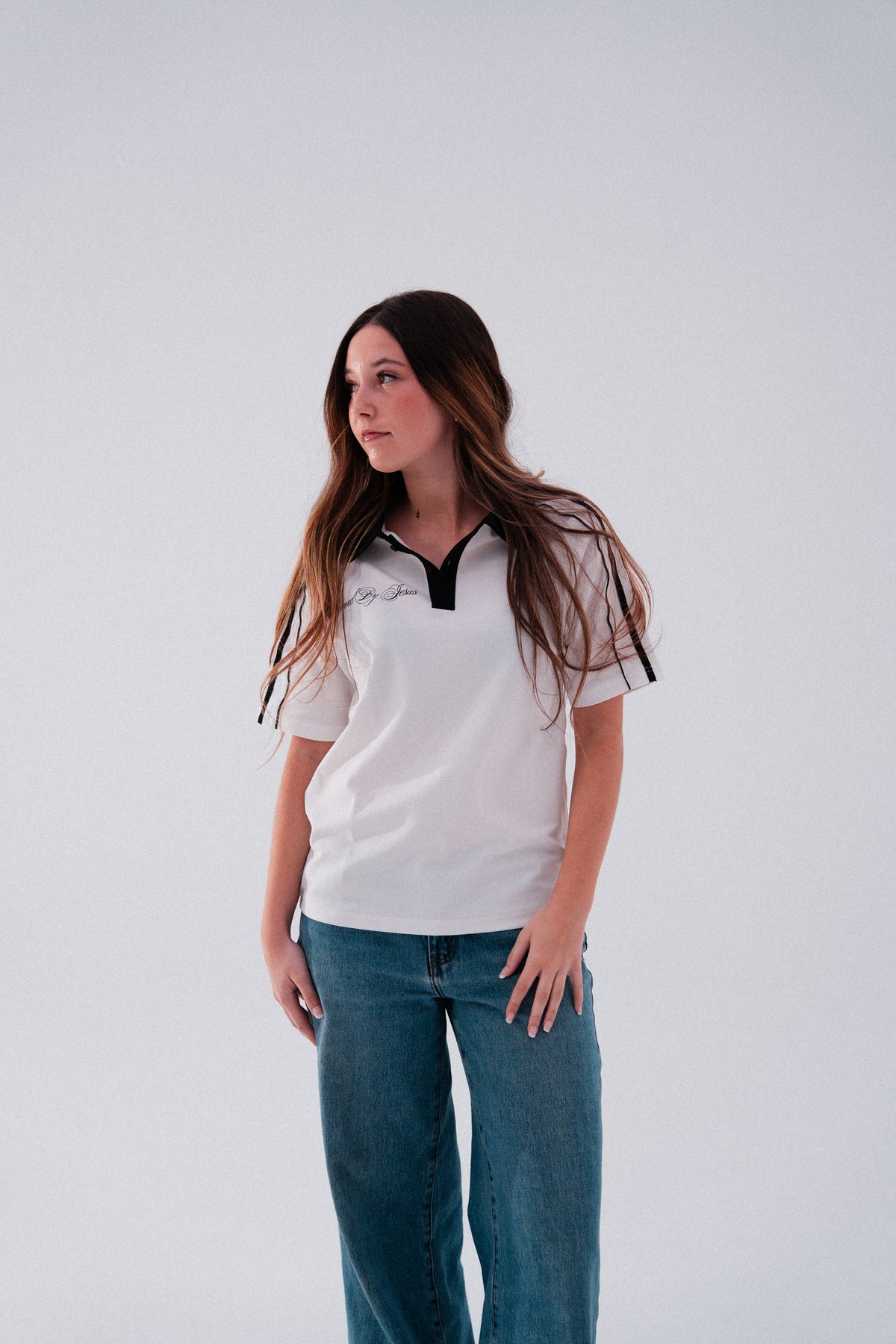 Saved By Jesus Tee Collar tee (White)