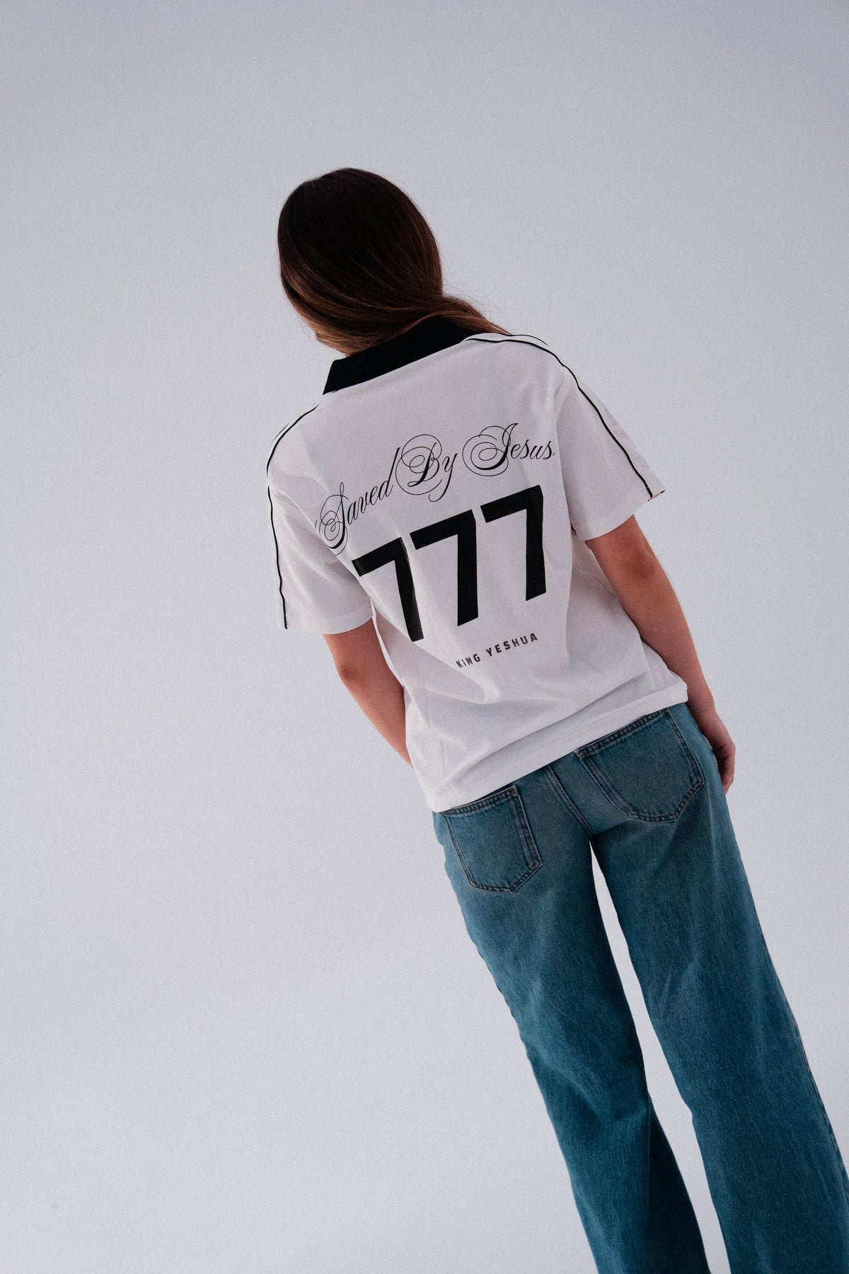 Saved By Jesus Tee Collar tee (White)