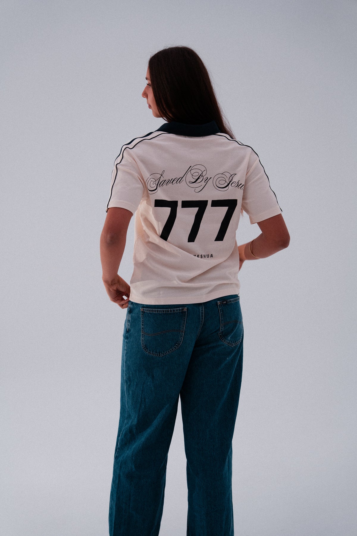 Saved By Jesus Tee Collar tee (Mild Apricot)