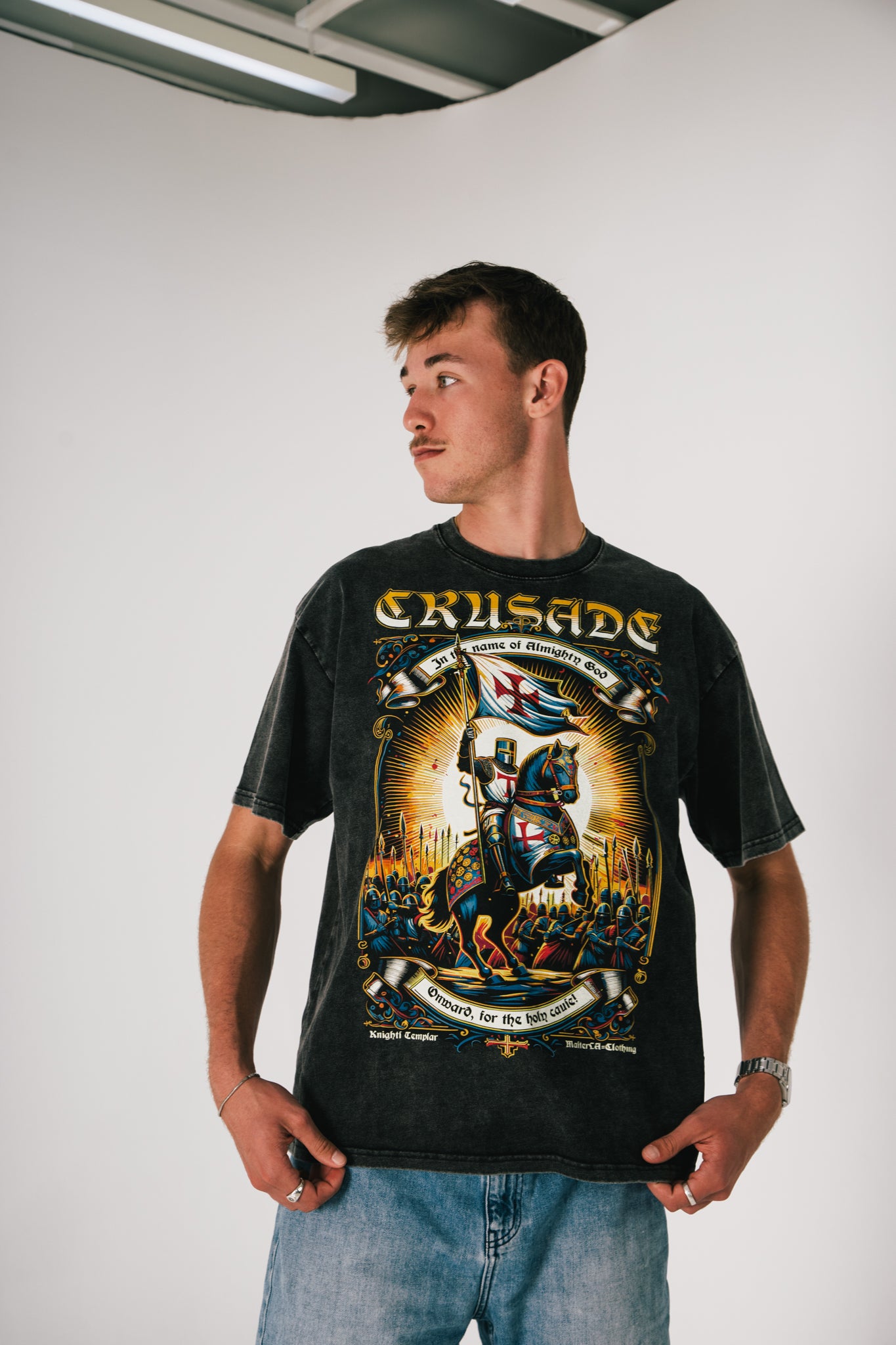 Crusade Washed Vintage Tee – Christian Heavyweight Streetwear