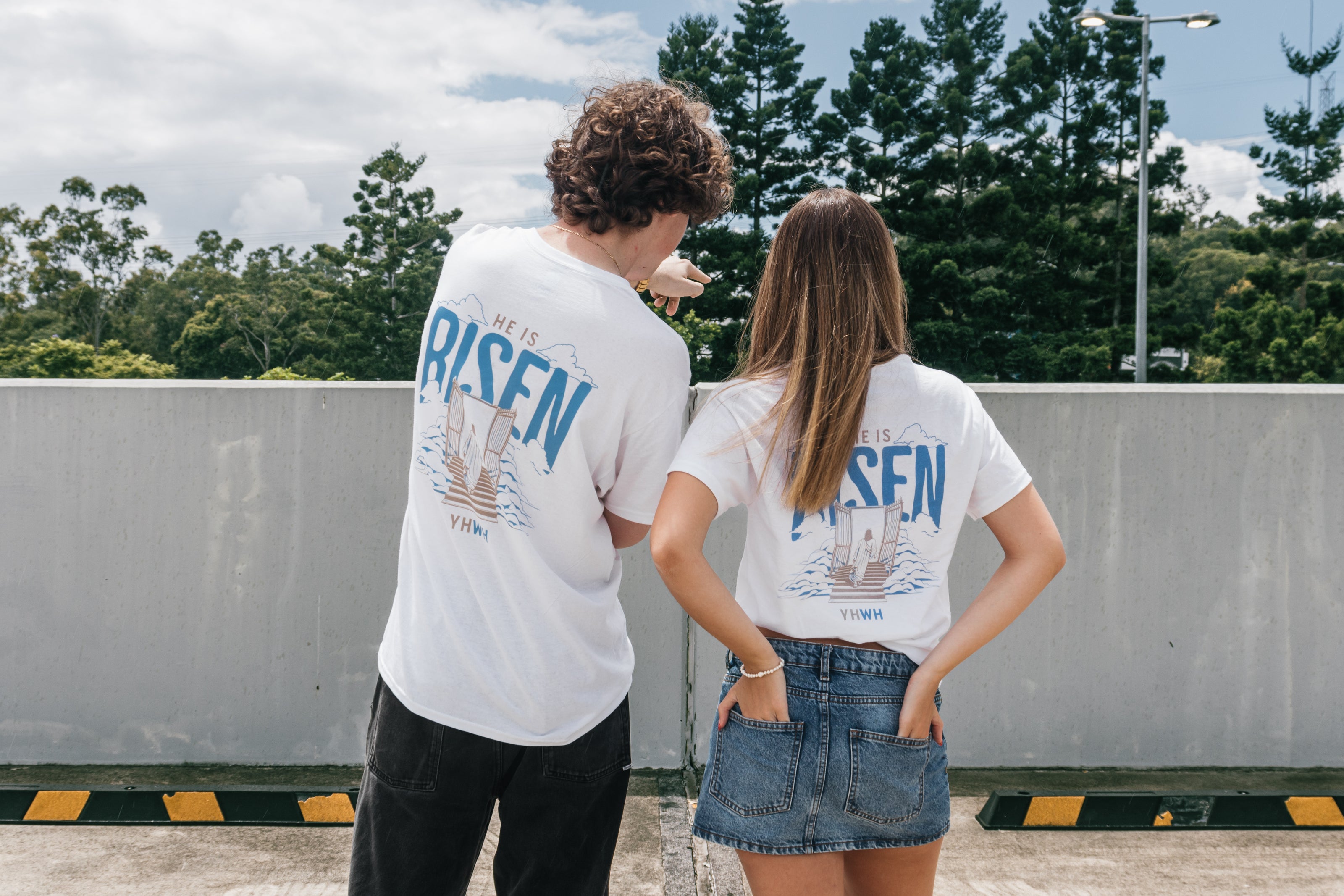 Risen Lightweight Unisex Crewneck T-shirt - Christian T-Shirts