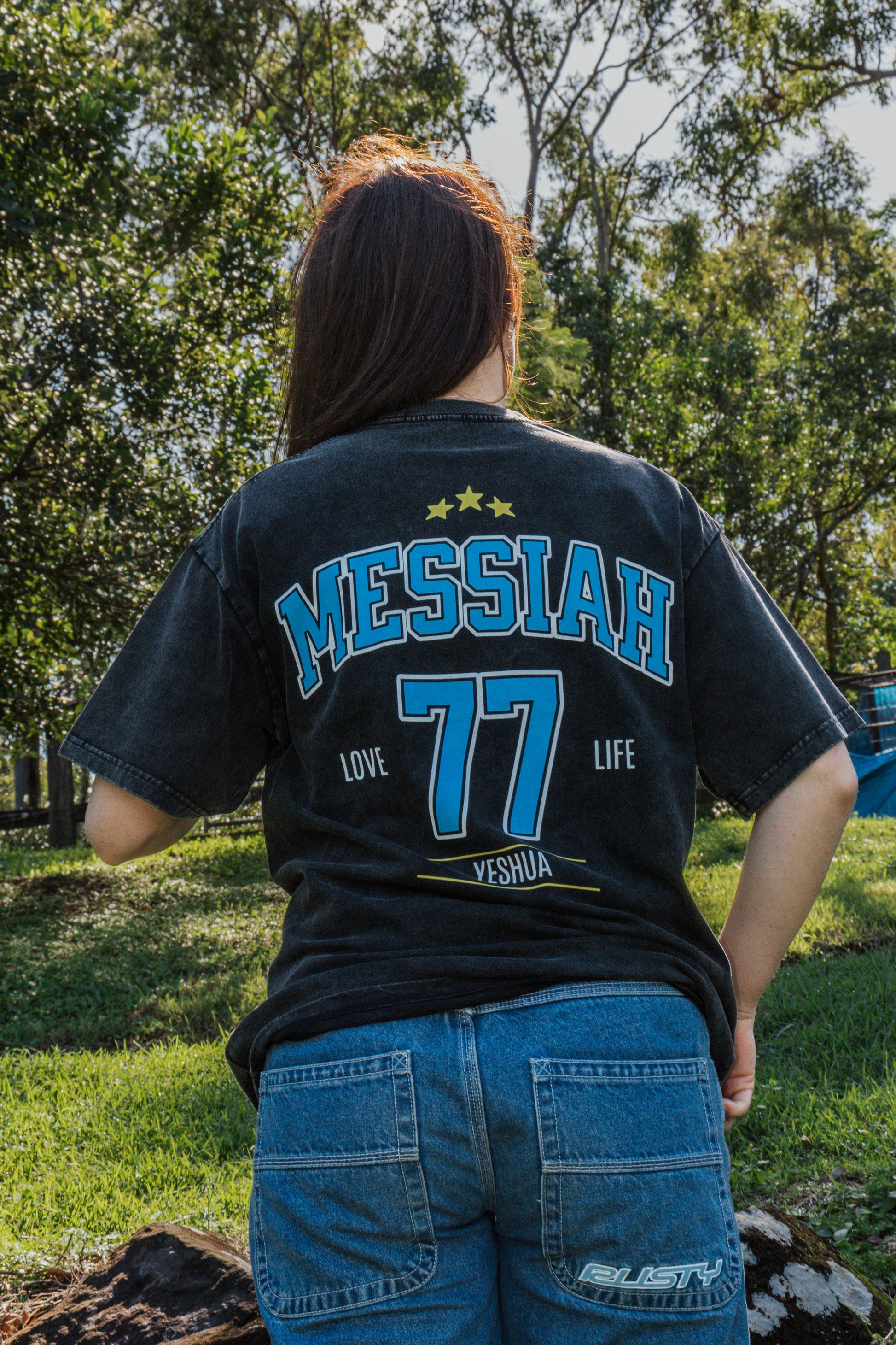 Messiah Oversize Snow Washed T-Shirt (MasterLA-Clothing) - Christian T-Shirts