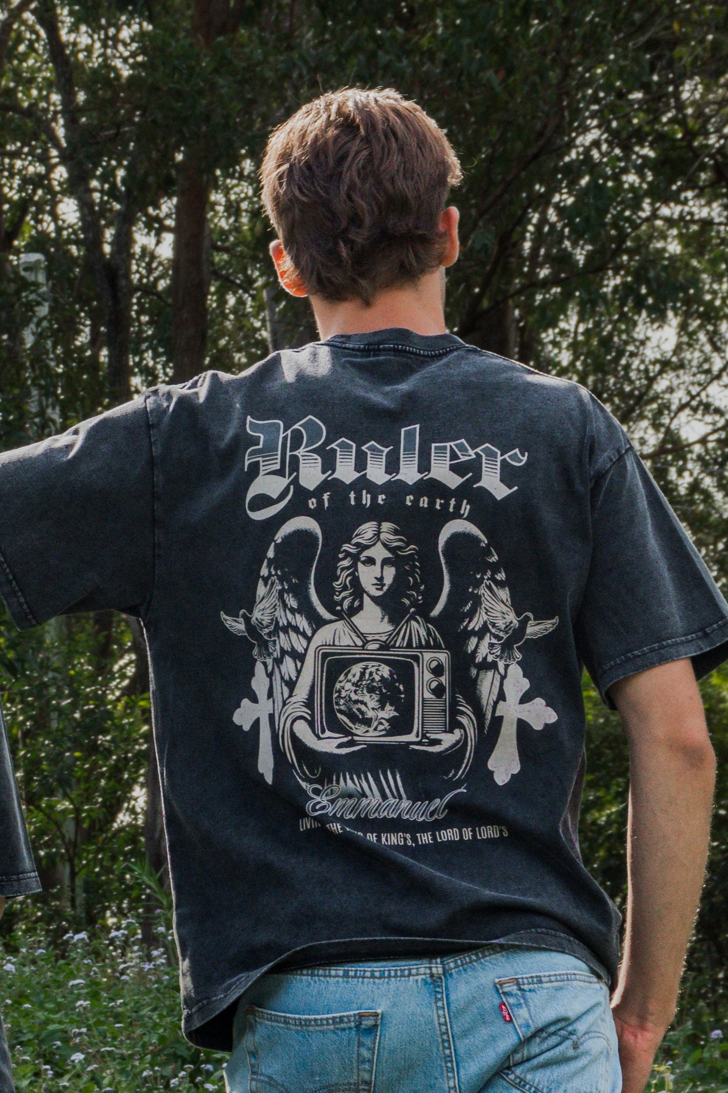 Ruler of the earth Oversize Snow Washed T-Shirt - Christian T-Shirts