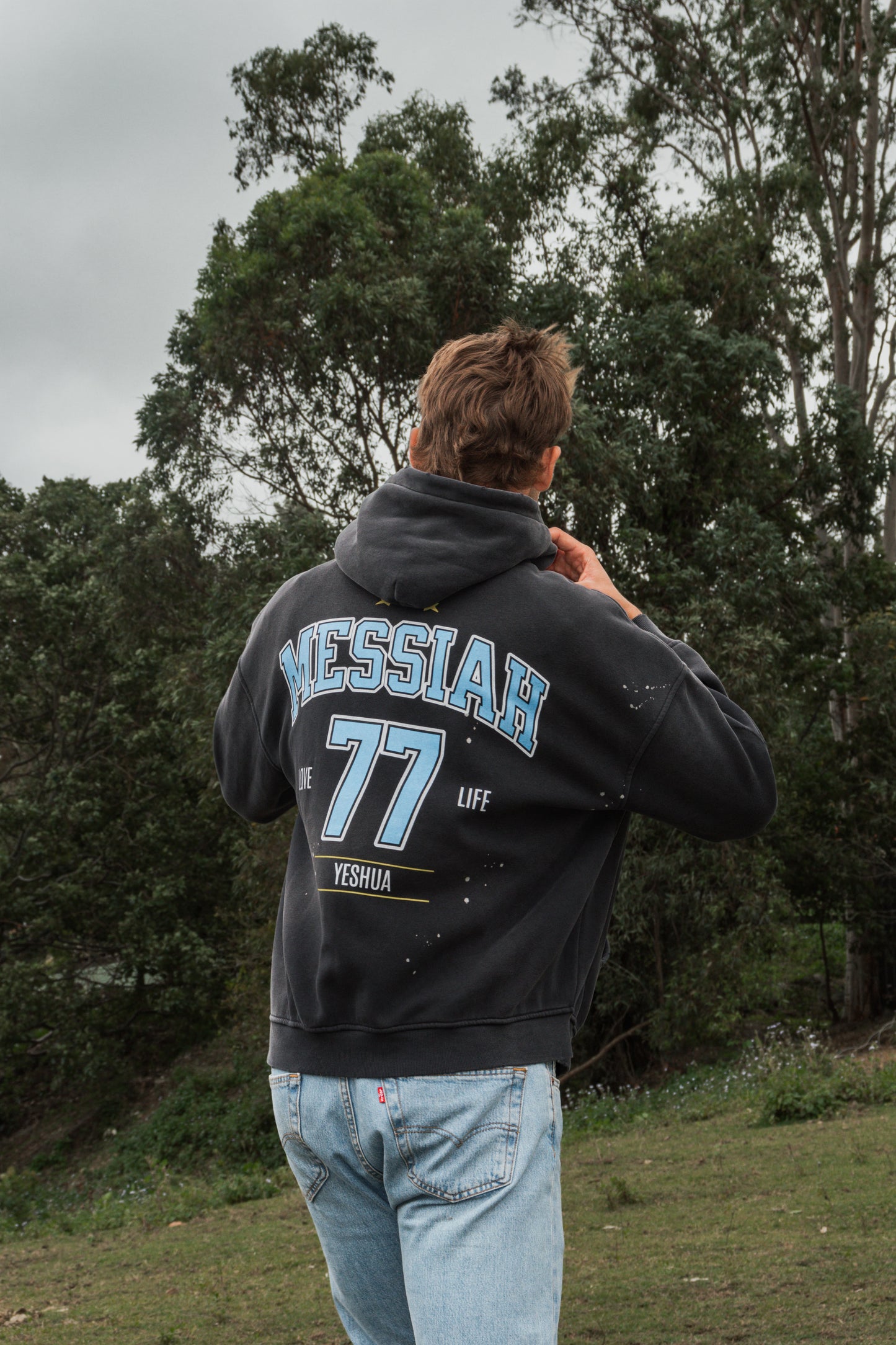 Messiah Wash Frayed Fleece Hoodie - Christian Jumpers