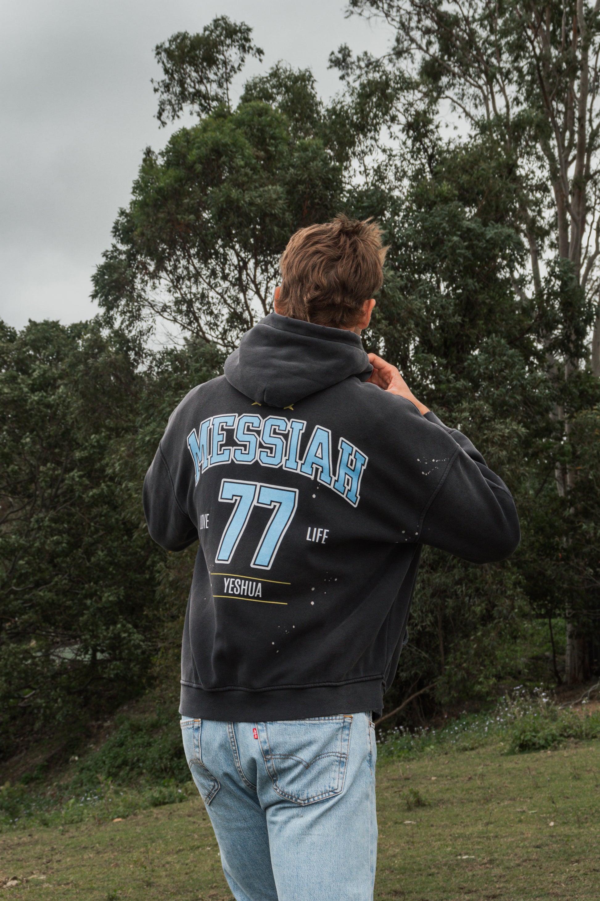 Messiah Wash Frayed Fleece Hoodie - Christian Jumpers