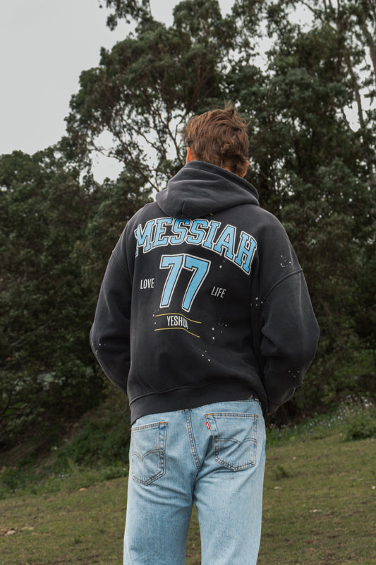 Messiah, Wash Frayed Fleece Hoodie