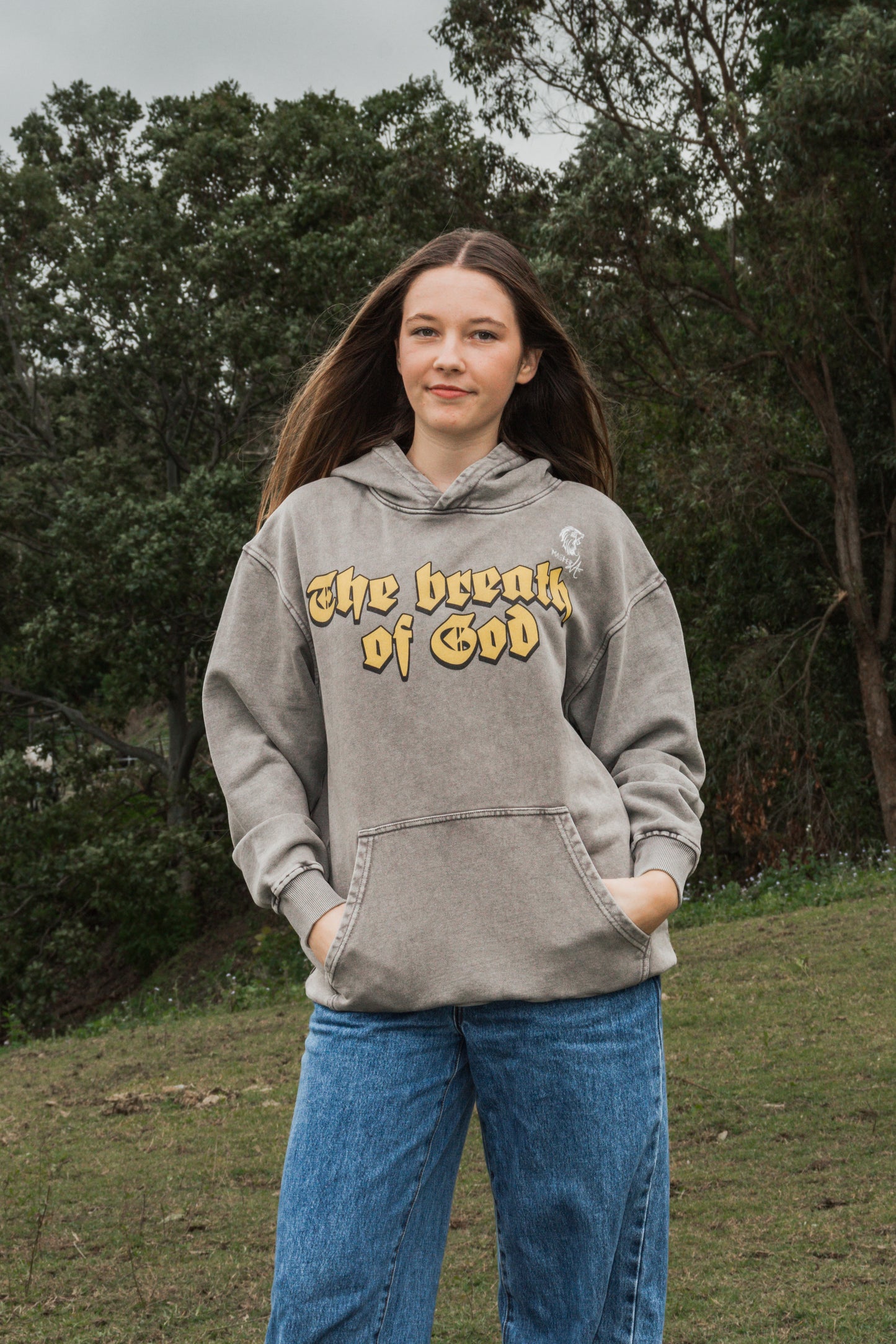 The Breath of God's Acid Wash Oversize Hoodie