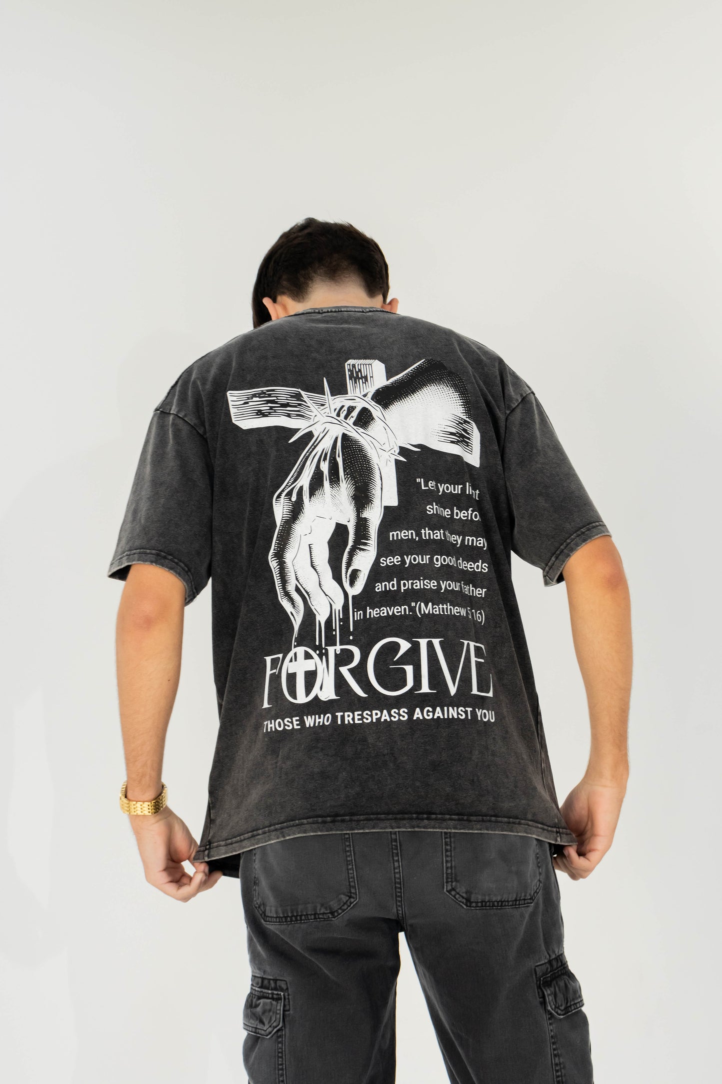 Forgive Washed Vintage Tee – Heavyweight Christian Streetwear