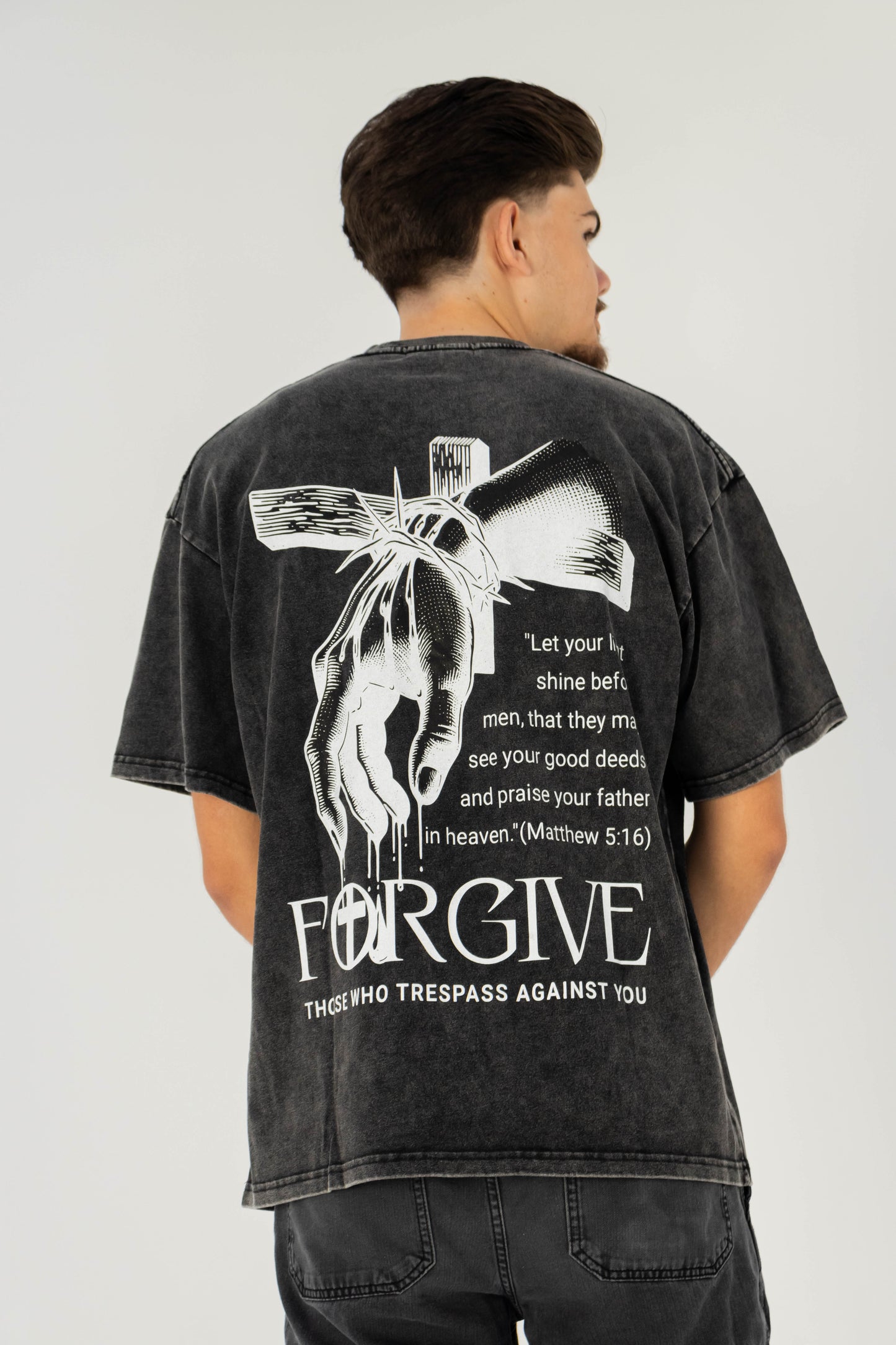 Forgive Washed Vintage Tee – Heavyweight Christian Streetwear
