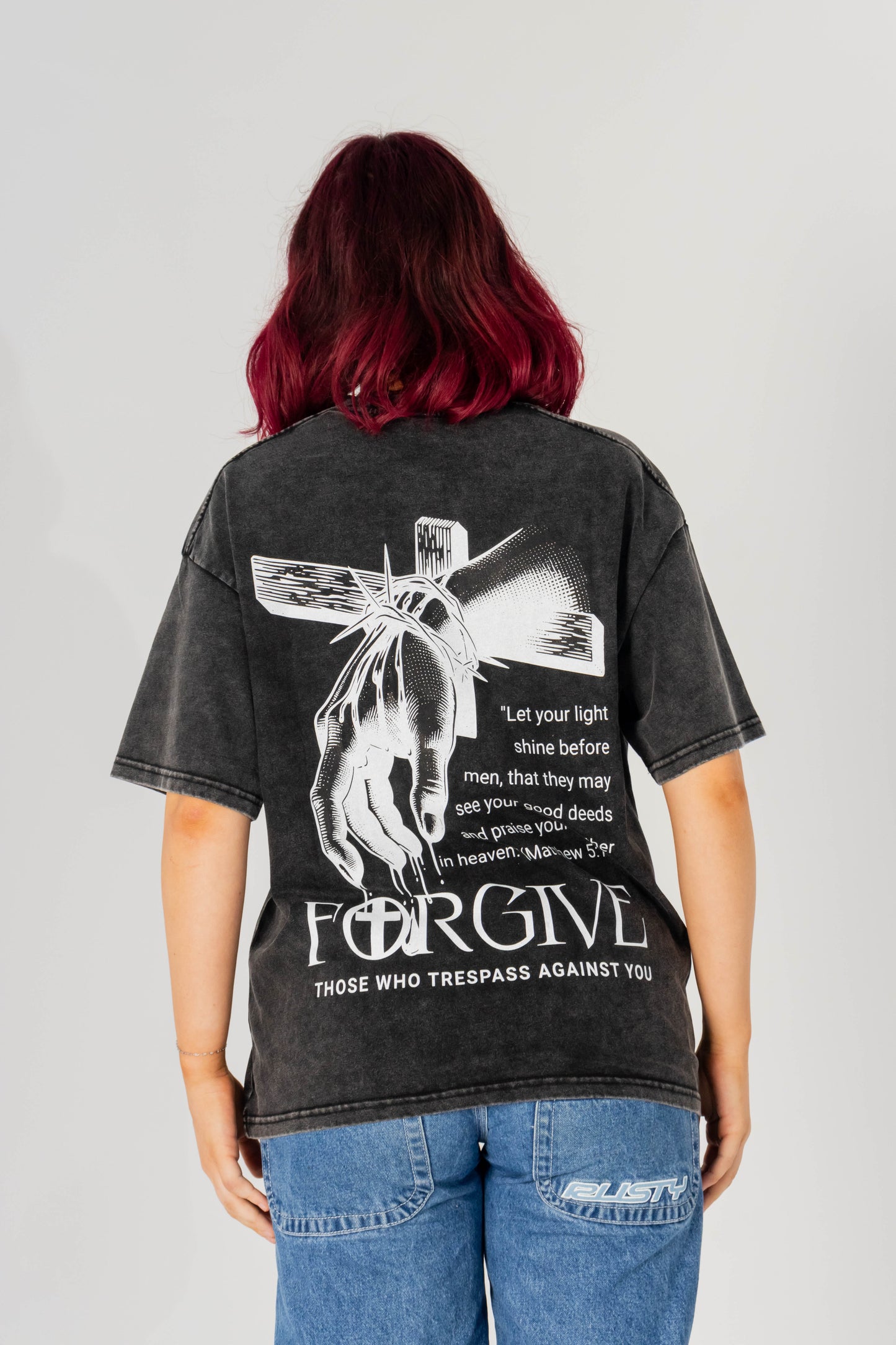 Forgive Washed Vintage Tee – Heavyweight Christian Streetwear
