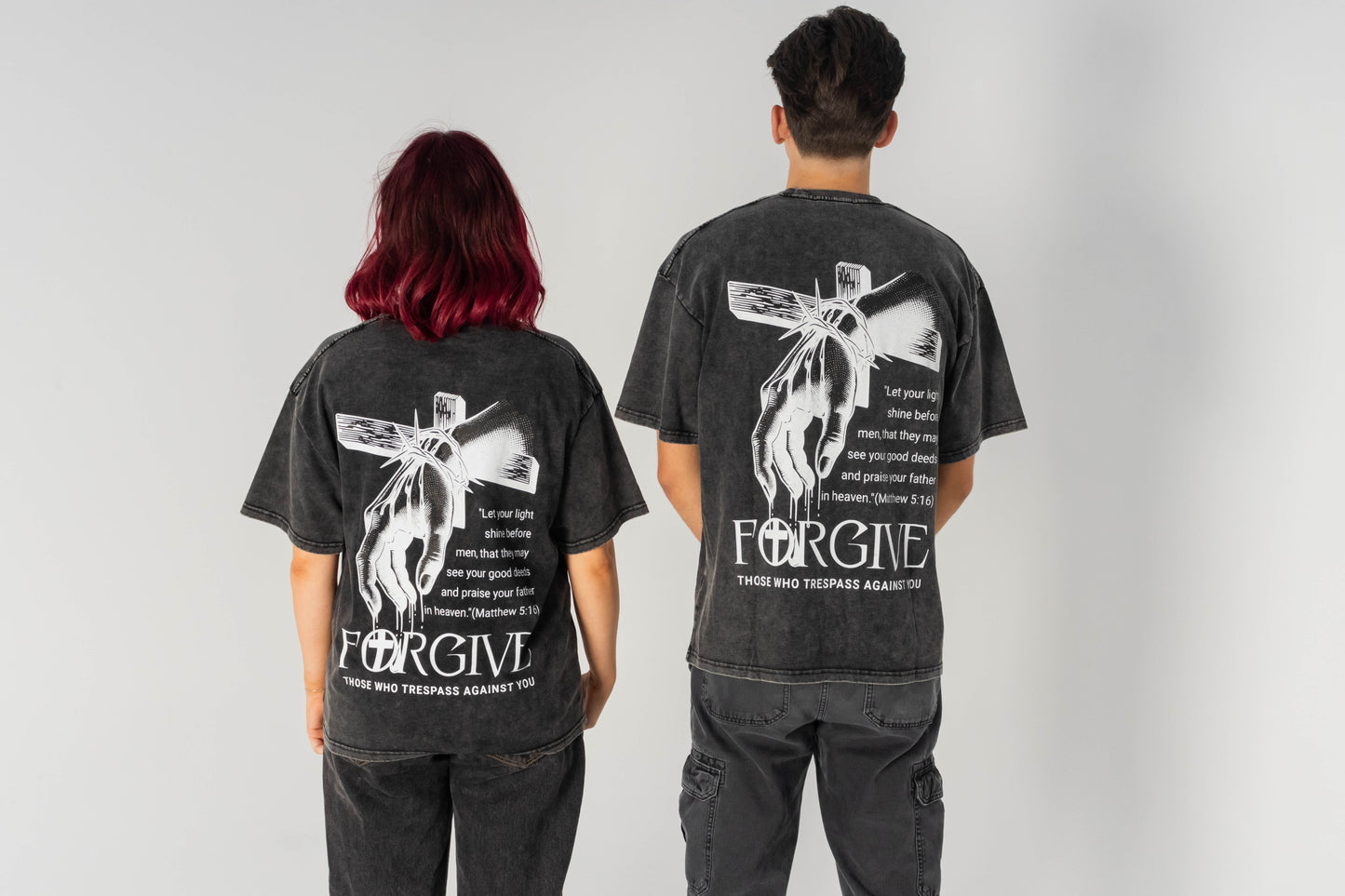 Forgive Washed Vintage Tee – Heavyweight Christian Streetwear