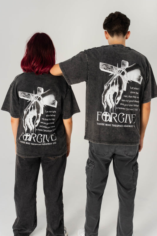 Forgive Washed Vintage Tee – Heavyweight Christian Streetwear