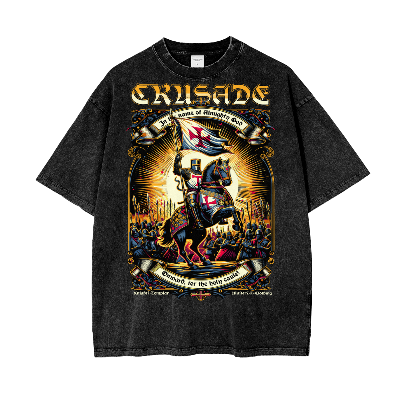 Crusade Washed Vintage Tee – Christian Heavyweight Streetwear